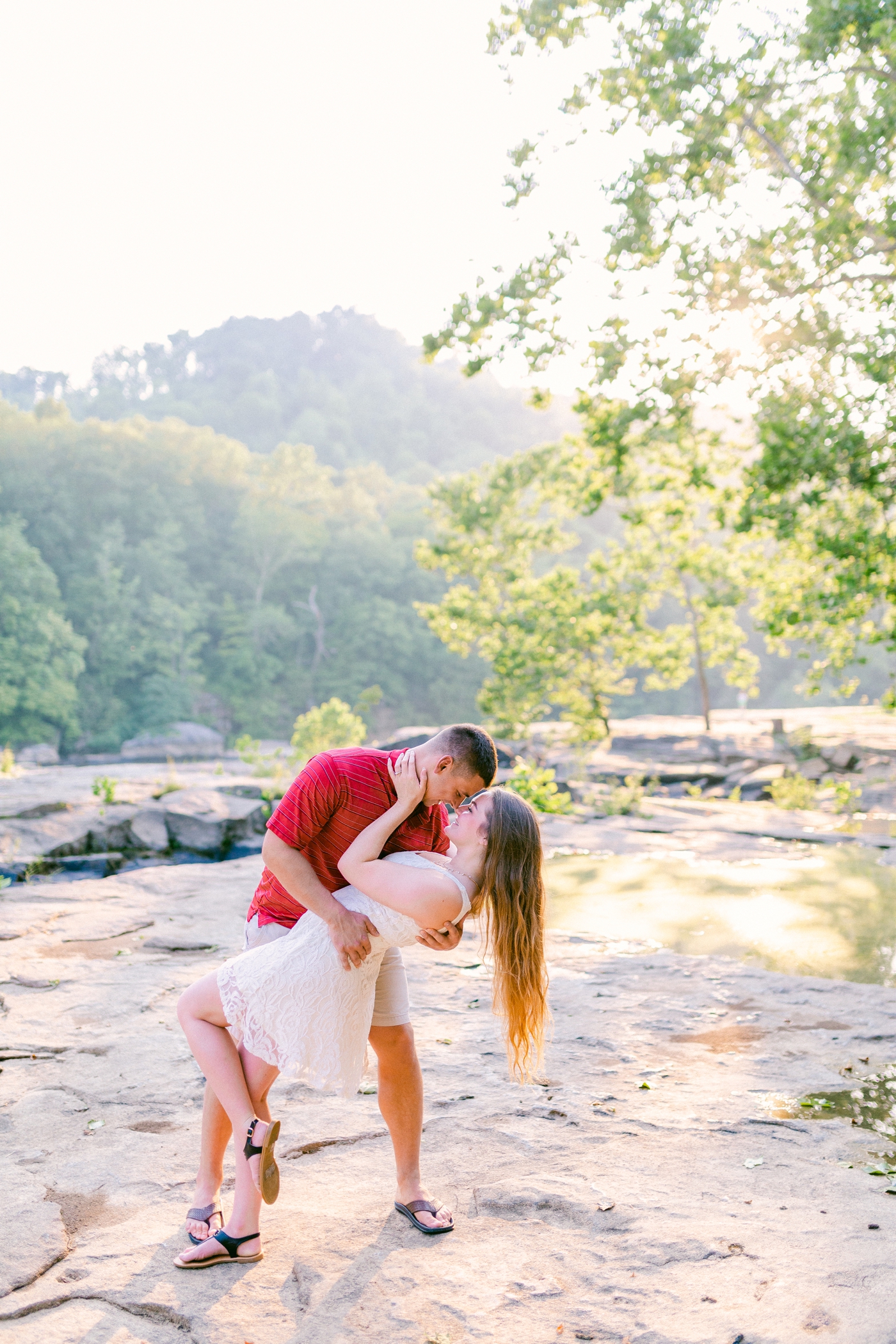 Sunset engagement session in West Virginia