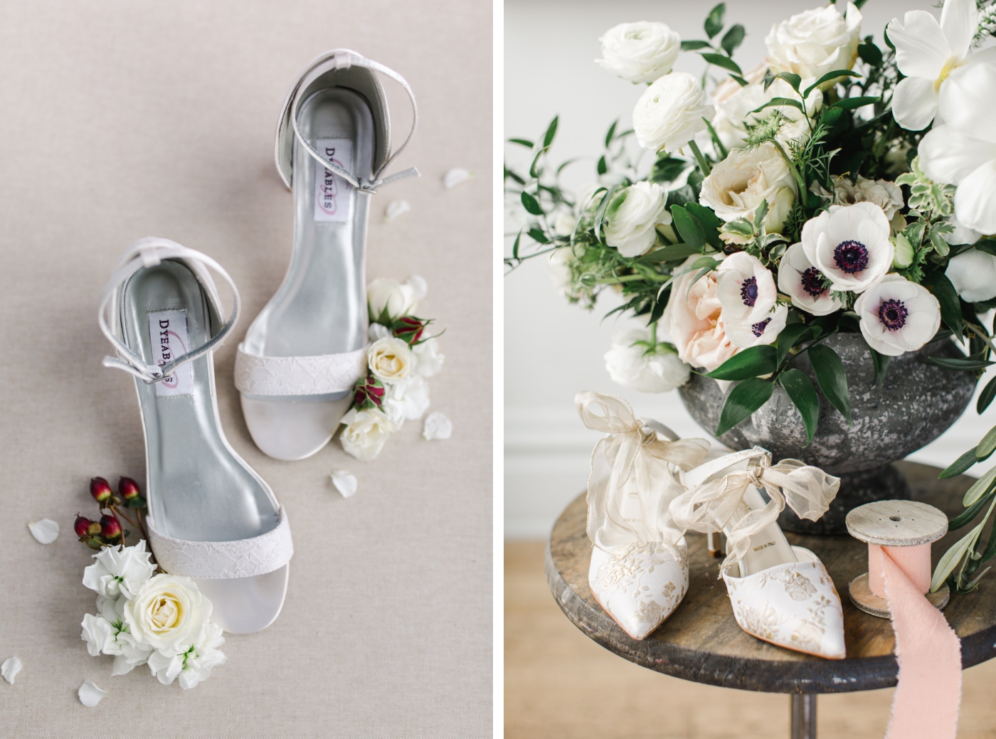 wedding details with flowers