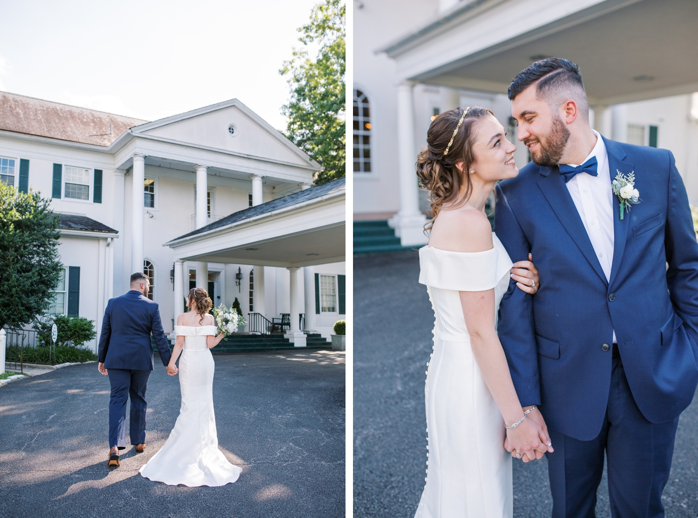 Bride and groom portraits at Edgewood Country Club
