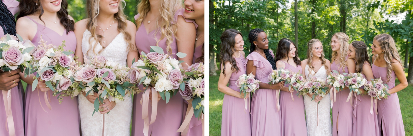 Lavender chiffon bridesmaids dresses