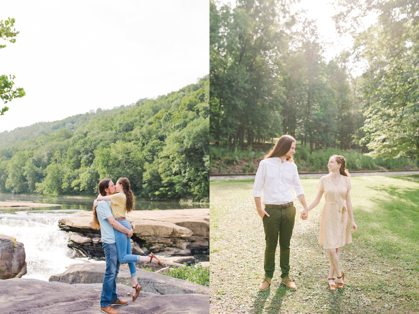Sunset Engagement Session at Valley Falls State Park
