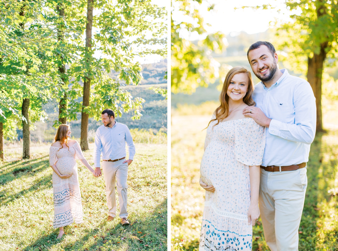 A sunset maternity session in West Virginia