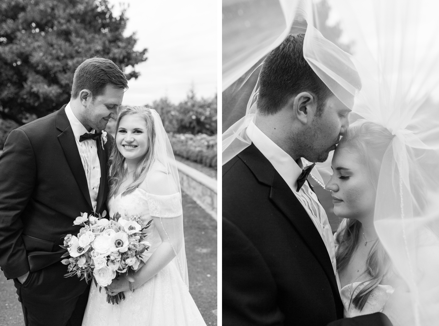 Bride and groom portraits at Bristow Manor