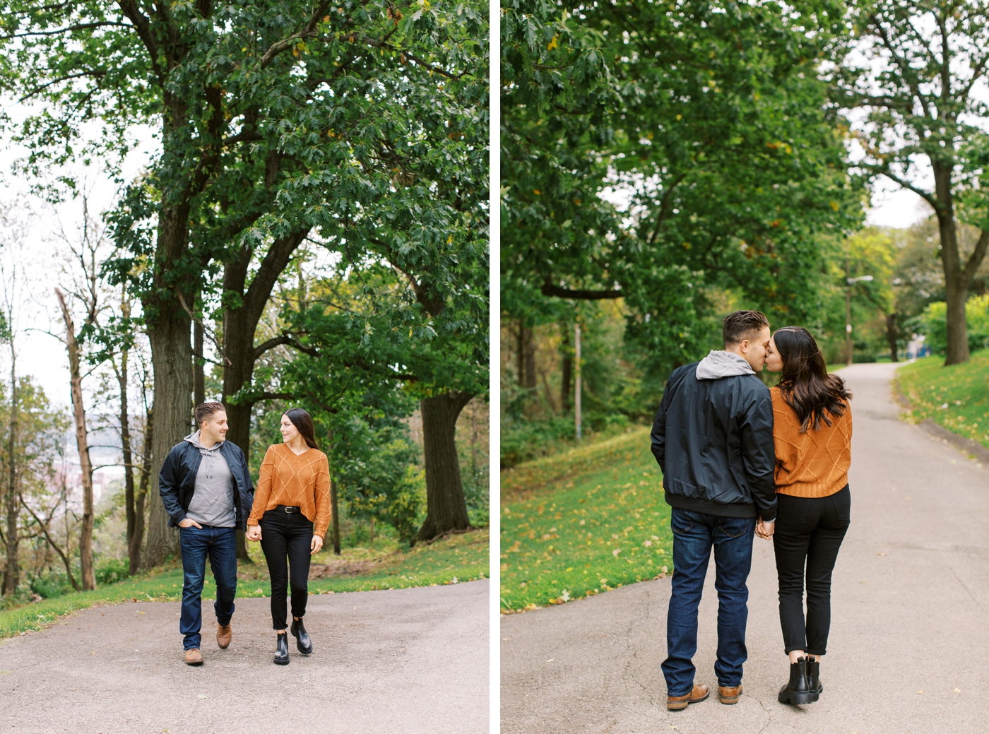 Engagement session at Point State Park in Pittsburg