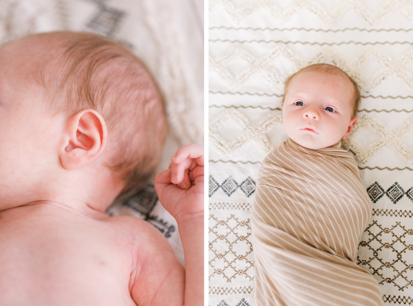 Non-posed in-home newborn session