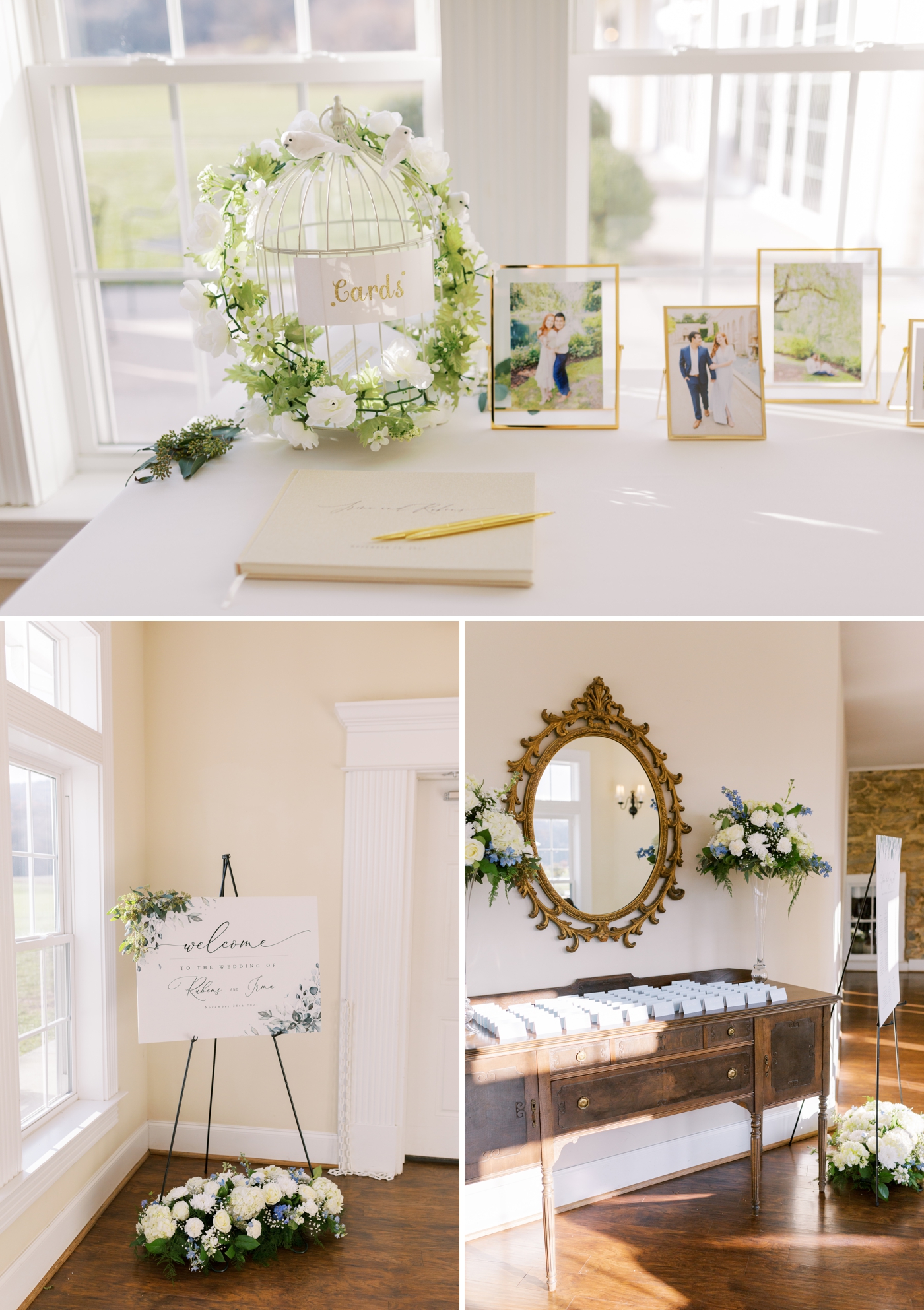 Indoor wedding ceremony at Springfield Manor