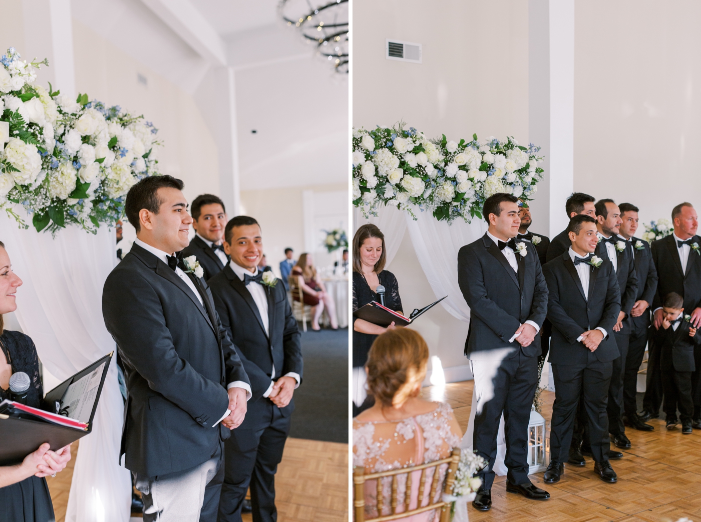 Indoor wedding ceremony at Springfield Manor